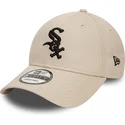 cappellino-curvo-beige-regolabile-9forty-league-essential-dei-chicago-white-sox-mlb-di-new-era