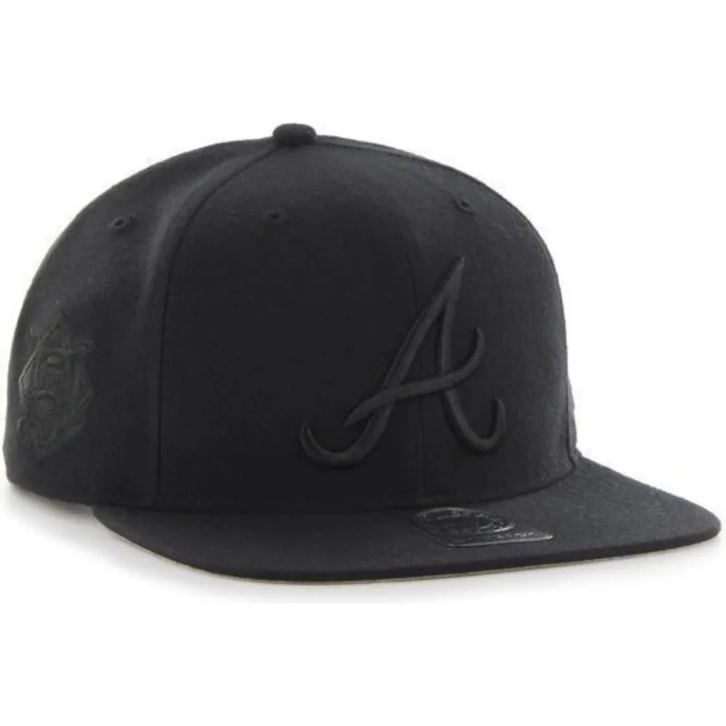 cappelli-piatta-nero-snapback-dei-atlanta-braves-mlb-di-47-brand