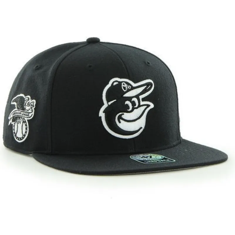 cappelli-piatta-nero-snapback-de-mascota-dei-baltimore-orioles-mlb-di-47-brand