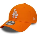 new-era-curved-brim-9forty-league-essential-los-angeles-dodgers-mlb-orange-adjustable-cap