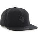 cappellino-visiera-piatta-nero-snapback-con-logo-nero-di-chicago-white-sox-mlb-sure-shot-di-47-brand