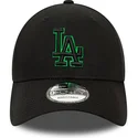 cappellino-curvo-nero-regolabile-con-logo-verde-9forty-team-outline-dei-los-angeles-dodgers-mlb-di-new-era