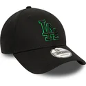cappellino-curvo-nero-regolabile-con-logo-verde-9forty-team-outline-dei-los-angeles-dodgers-mlb-di-new-era