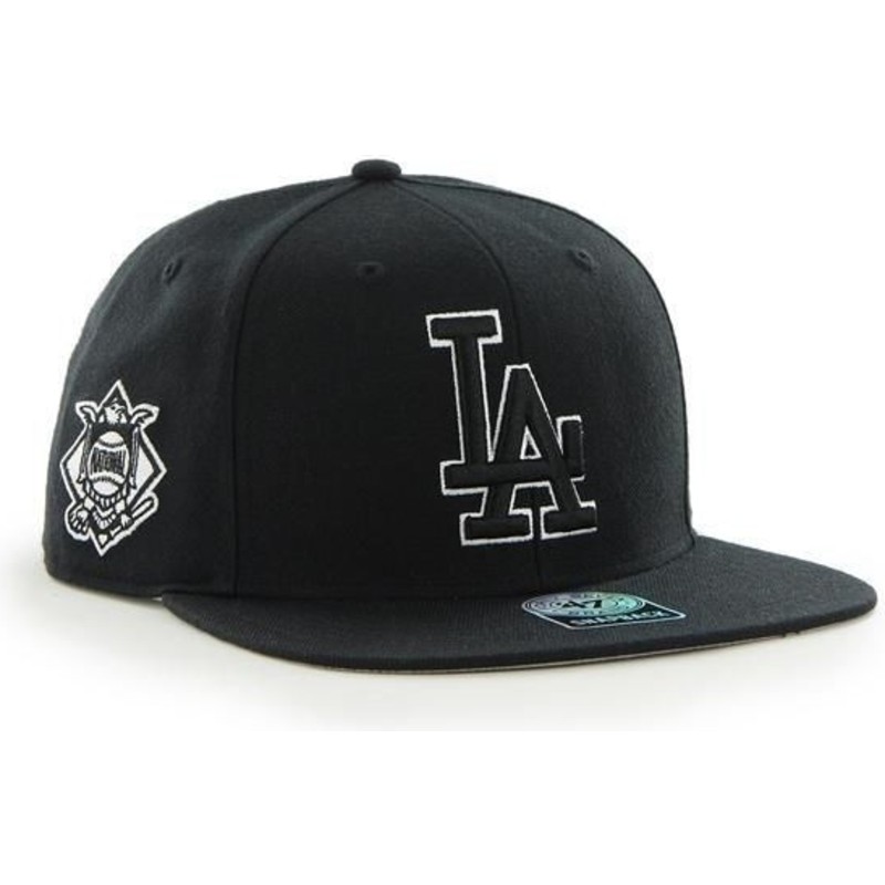 cappellino-visiera-piatta-nero-snapback-di-los-angeles-dodgers-mlb-sure-shot-di-47-brand