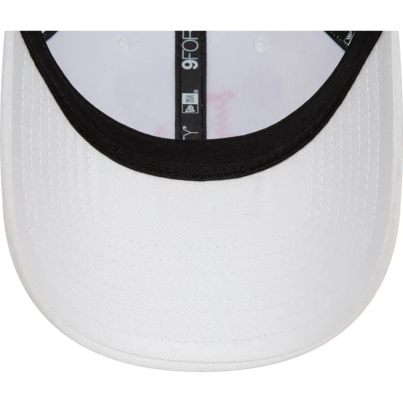 cappellino-bianco-curvo-regolabile-con-logo-rosa-9forty-seasonal-infill-dei-los-angeles-dodgers-mlb-di-new-era