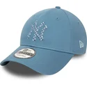 cappello-curvo-blu-regolabile-9forty-seasonal-infill-dei-new-york-yankees-mlb-di-new-era