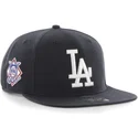 cappello-snapback-piatto-nero-con-logo-bianco-dei-los-angeles-dodgers-mlb-sure-shot-di-47-brand