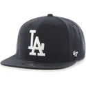 cappello-snapback-piatto-nero-con-logo-bianco-dei-los-angeles-dodgers-mlb-sure-shot-di-47-brand