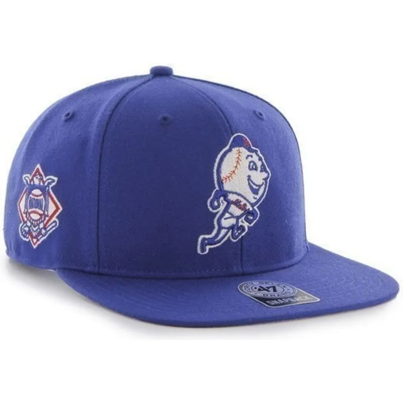 cappelli-piatta-blu-snapback-de-mascota-dei-new-york-mets-mlb-di-47-brand