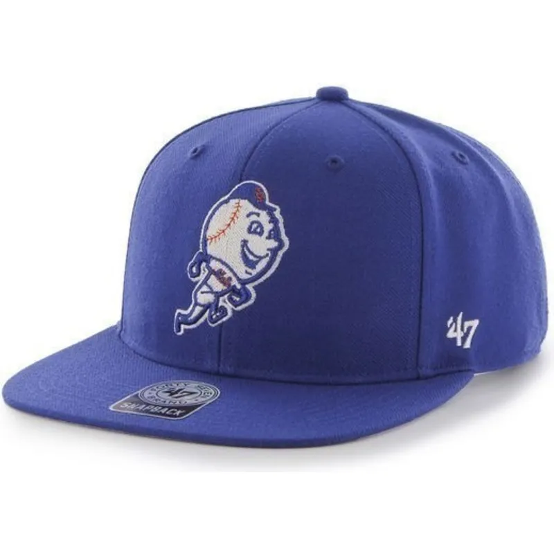 cappelli-piatta-blu-snapback-de-mascota-dei-new-york-mets-mlb-di-47-brand