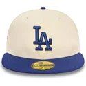 cappello-piatto-beige-e-blu-regolabile-59fifty-team-colour-dei-los-angeles-dodgers-mlb-di-new-era