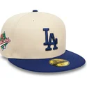 cappello-piatto-beige-e-blu-regolabile-59fifty-team-colour-dei-los-angeles-dodgers-mlb-di-new-era
