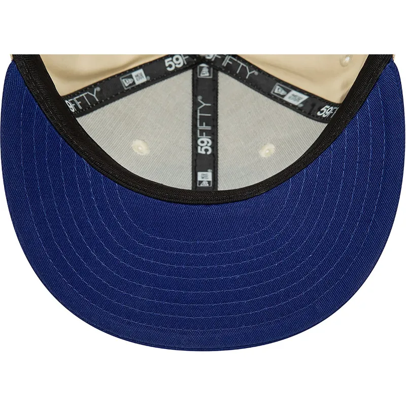 cappello-piatto-beige-e-blu-chiuso-59fifty-team-colour-dei-los-angeles-dodgers-mlb-di-new-era
