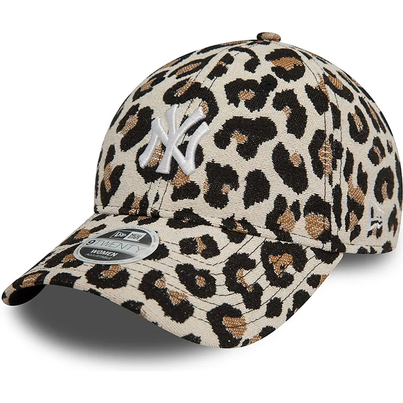 cappelli-curva-leopardo-cinghia-regolabile-9forty-jacquard-dei-new-york-yankees-mlb-di-new-era