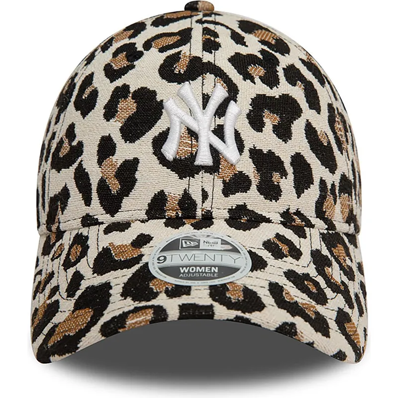 cappelli-curva-leopardo-cinghia-regolabile-9forty-jacquard-dei-new-york-yankees-mlb-di-new-era