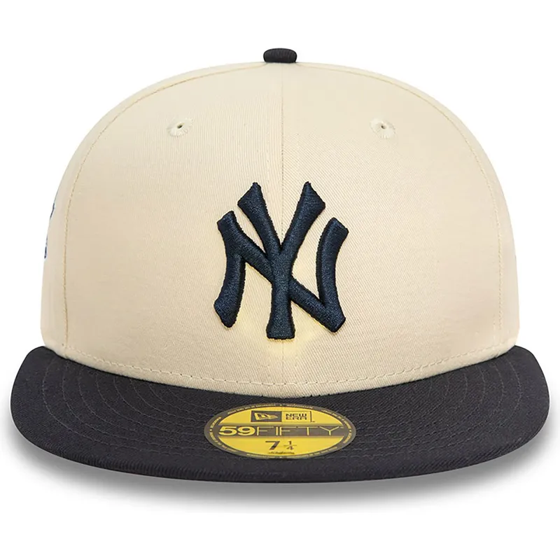 cappelli-piatta-beige-regolato-59fifty-team-colour-dei-new-york-yankees-mlb-di-new-era