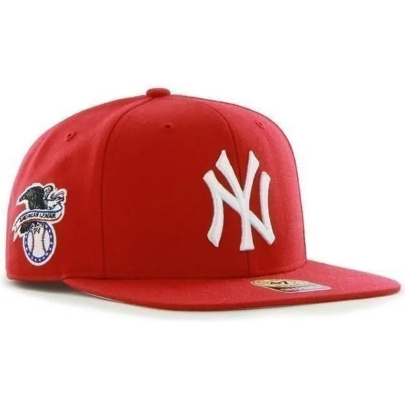 cappelli-piatta-rosso-snapback-dei-new-york-yankees-mlb-di-47-brand