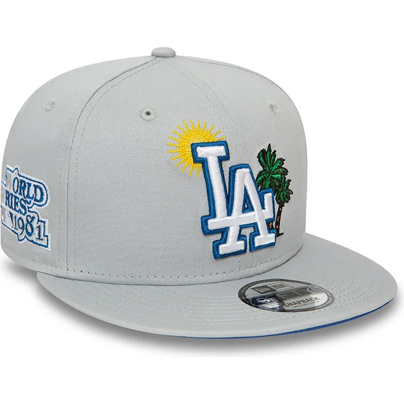 cappelli-piatta-grigio-snapback-9fifty-summer-icon-dei-los-angeles-dodgers-mlb-di-new-era