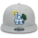cappello-grigio-a-visiera-piatta-snapback-9fifty-summer-icon-dei-los-angeles-dodgers-mlb-di-new-era