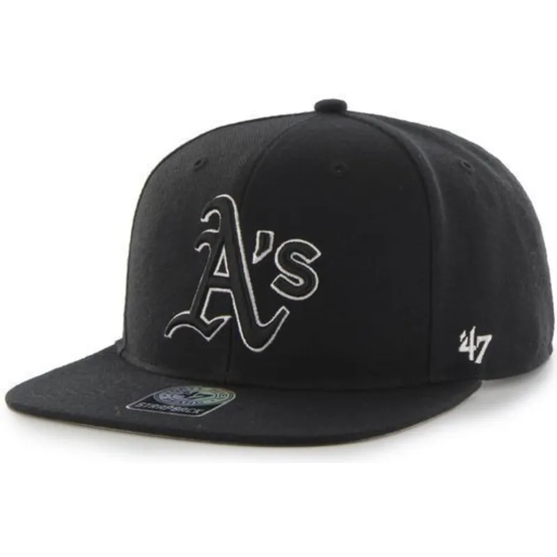 cappelli-piatta-nero-snapback-dei-oakland-athletics-mlb-di-47-brand