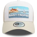 new-era-a-frame-summer-cities-and-beaches-saint-tropez-beige-trucker-hat