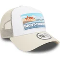 cappelli-curva-beige-snapback-a-frame-summer-dei-saint-tropez-ciudades-y-playas-di-new-era