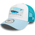 cappellino-trucker-bianco-e-blu-a-frame-summer-di-mykonos-citta-e-spiagge-di-new-era