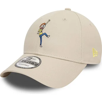 Cappellino beige curvo regolabile 9FORTY Character di Morty Smith Rick e Morty di New Era