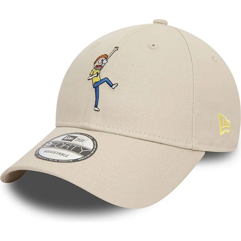 cappellino-visiera-curva-beige-regolabile-9forty-character-di-morty-smith-rick-y-morty-di-new-era