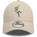 cappellino-visiera-curva-beige-regolabile-9forty-character-di-morty-smith-rick-y-morty-di-new-era