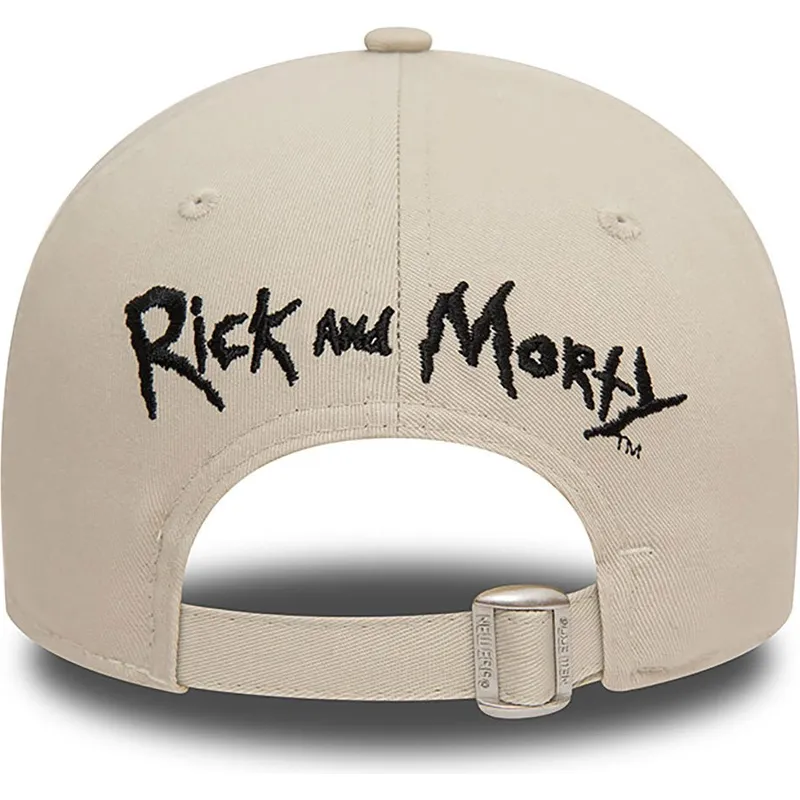 cappellino-visiera-curva-beige-regolabile-9forty-character-di-morty-smith-rick-y-morty-di-new-era