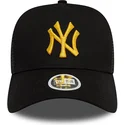 cappelli-curva-nero-snapback-a-frame-metallic-dei-new-york-yankees-mlb-di-new-era