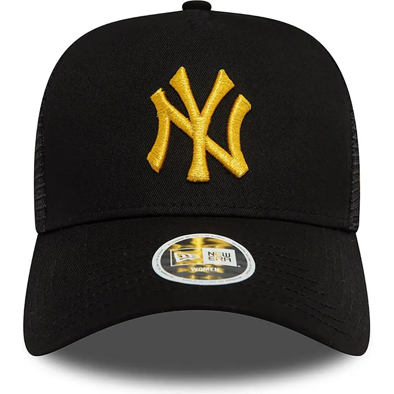 cappelli-curva-nero-snapback-a-frame-metallic-dei-new-york-yankees-mlb-di-new-era