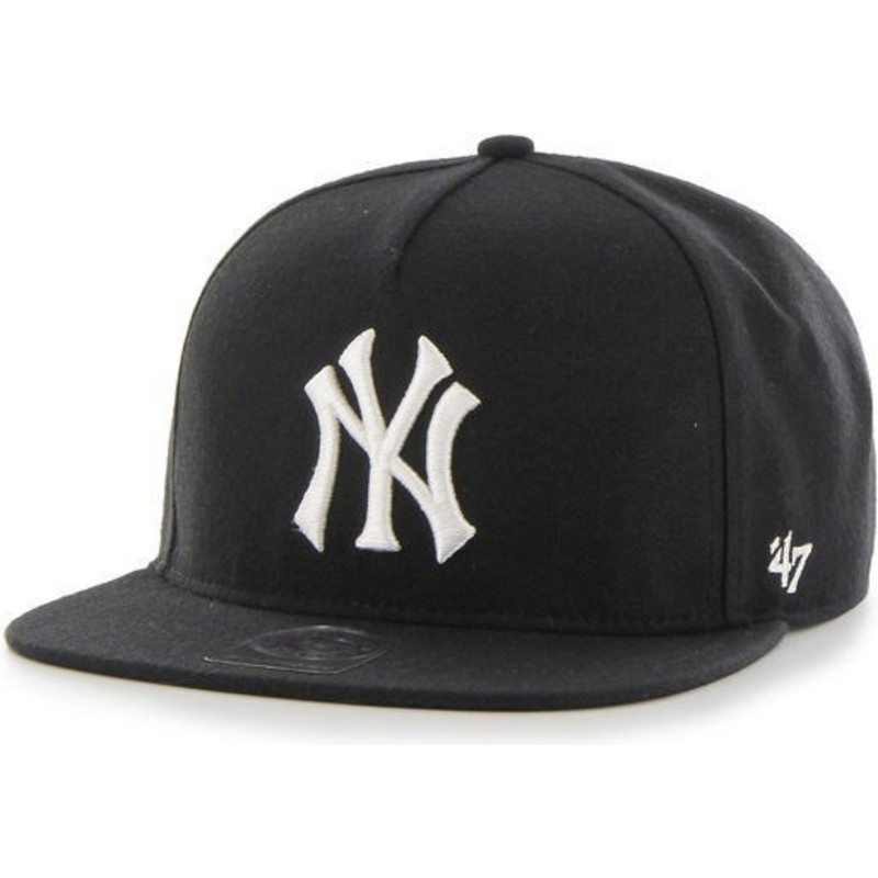 cappellino-visiera-piatta-nero-snapback-di-new-york-yankees-mlb-sure-shot-di-47-brand