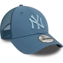 cappellino-trucker-blu-con-logo-blu-9forty-home-field-dei-new-york-yankees-mlb-di-new-era