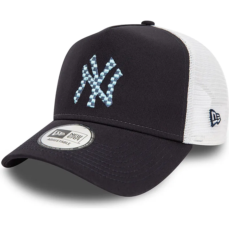 cappellino-trucker-blu-marino-e-bianco-a-frame-seasonal-infill-dei-new-york-yankees-mlb-di-new-era