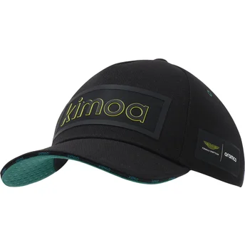 Cappellino curvo nero regolabile Patch Aston Martin F1 Team X Kimoa
