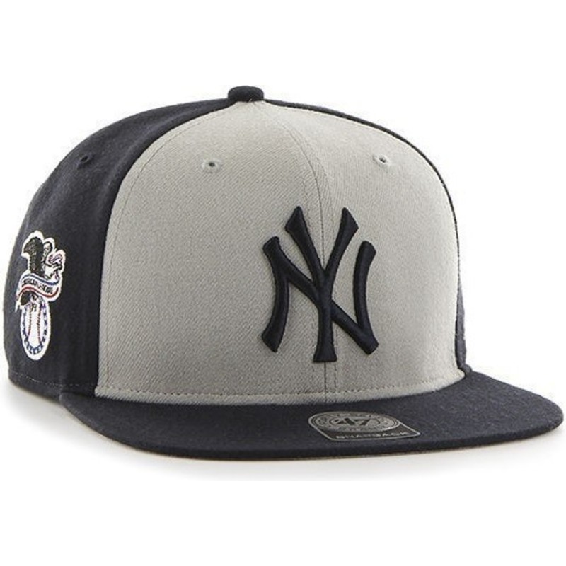 cappellino-visiera-piatta-nero-e-bianco-snapback-di-new-york-yankees-mlb-sure-shot-di-47-brand