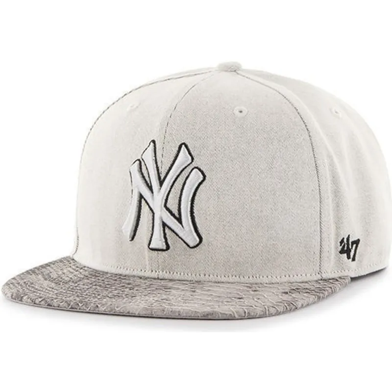 cappelli-piatta-grigio-snapback-dei-new-york-yankees-mlb-di-47-brand