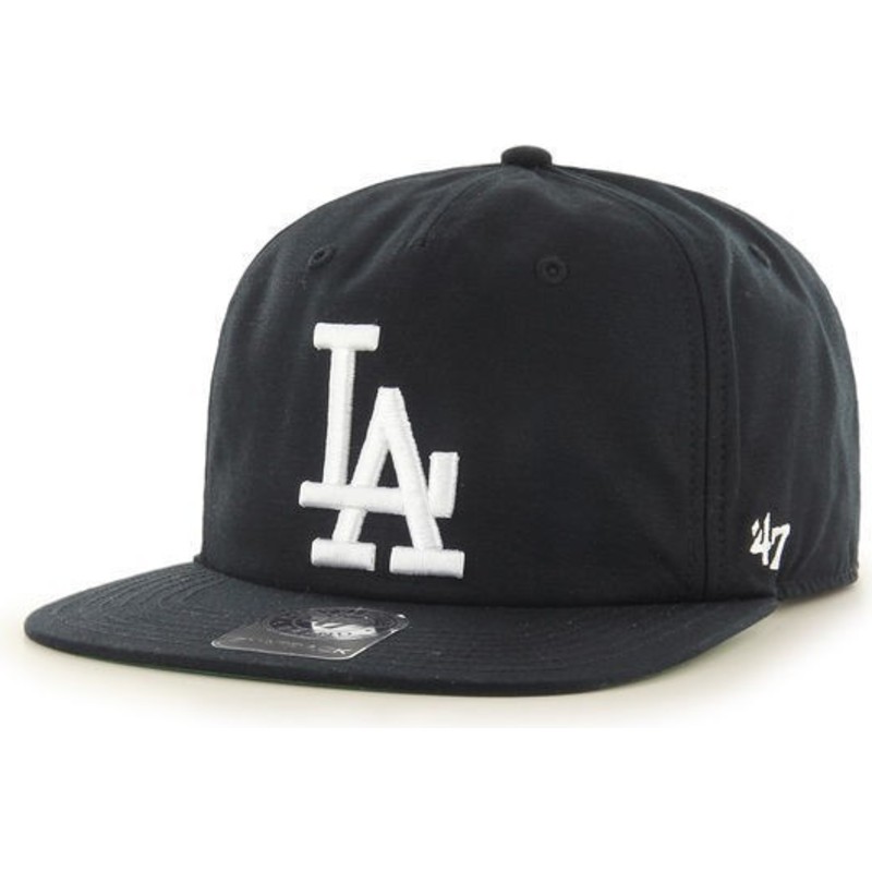 cappellino-visiera-piatta-nero-snapback-di-los-angeles-dodgers-mlb-di-47-brand