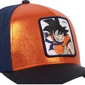 cappello-trucker-arancione-e-blu-navy-son-goku-sav-dragon-ball-di-capslab