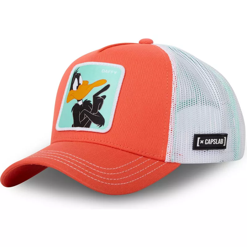 capslab-daffy-duck-daf-ct-looney-tunes-orange-and-white-trucker-hat