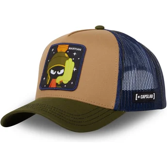 cappellino-trucker-marrone-blu-e-verde-marvin-il-marziano-mar1-ct-looney-tunes-di-capslab