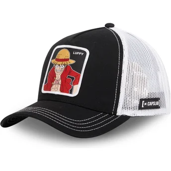 Cappellino trucker nero e bianco Monkey D. Luffy MON1 One Piece di Capslab