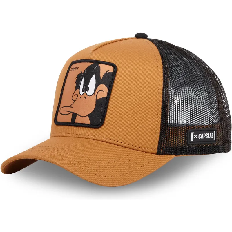 Capslab Daffy Duck DAF1 CT Looney Tunes Brown and Black Trucker Hat ...