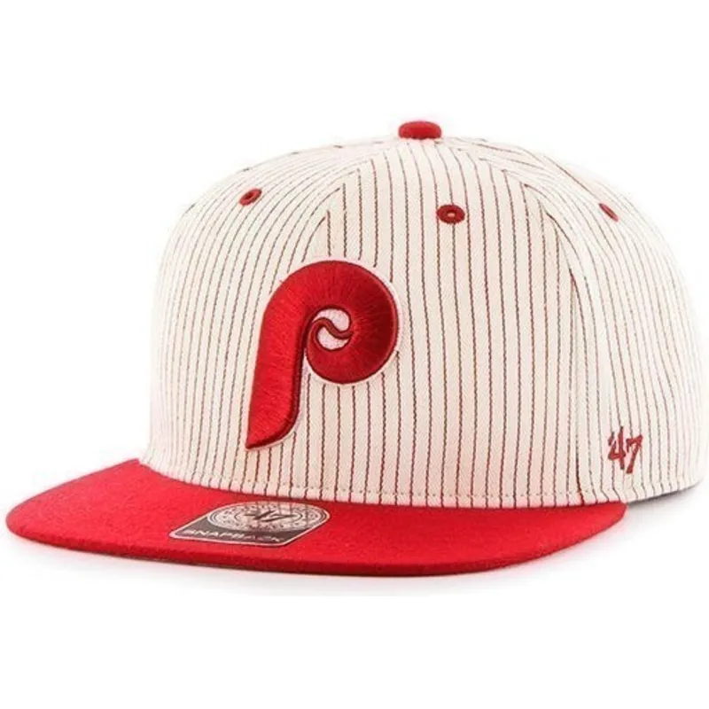 cappelli-piatta-bianco-snapback-rayas-rojas-dei-philadelphia-phillies-mlb-di-47-brand cappelli-piatta-bianco-snapback-rayas-rojas-dei-philadelphia-phillies-mlb-di-47-brand