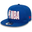 new-era-flat-brim-9fifty-logo-nba-blue-snapback-cap