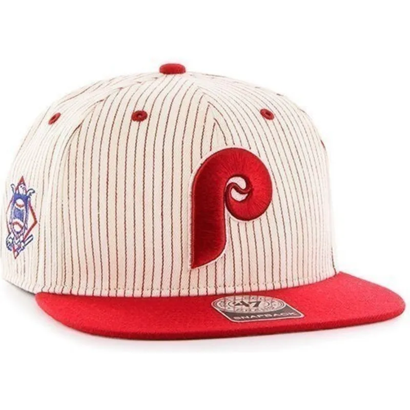 cappelli-piatta-bianco-snapback-rayas-rojas-dei-philadelphia-phillies-mlb-di-47-brand cappelli-piatta-bianco-snapback-rayas-rojas-dei-philadelphia-phillies-mlb-di-47-brand