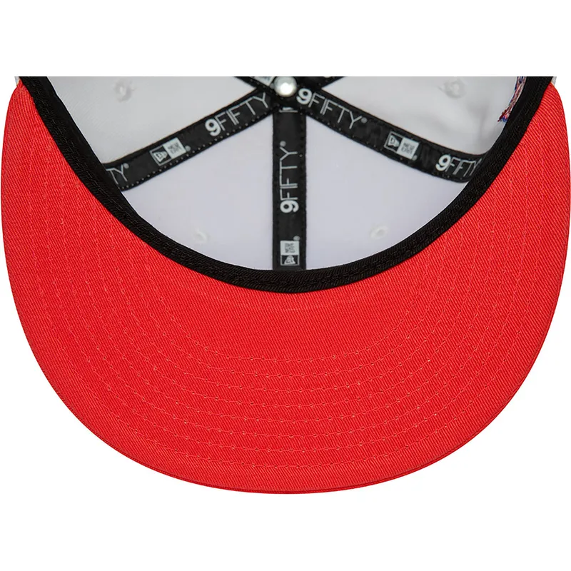 cappello-piatto-bianco-e-rosso-snapback-9fifty-floral-di-los-angeles-dodgers-mlb-di-new-era