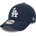 cappellino-curvo-blu-marino-regolabile-9forty-linen-dei-los-angeles-dodgers-mlb-di-new-era